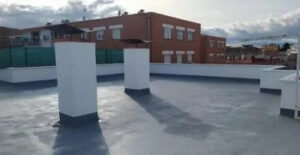 Terraza con impermeabilizante gris