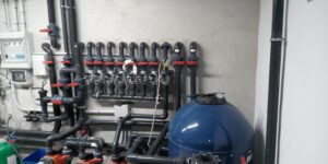 Instalación de filtro de piscina